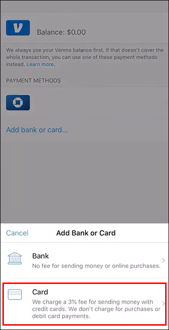 كيفية إضافة بطاقة الخصم إلى Venmo 5
