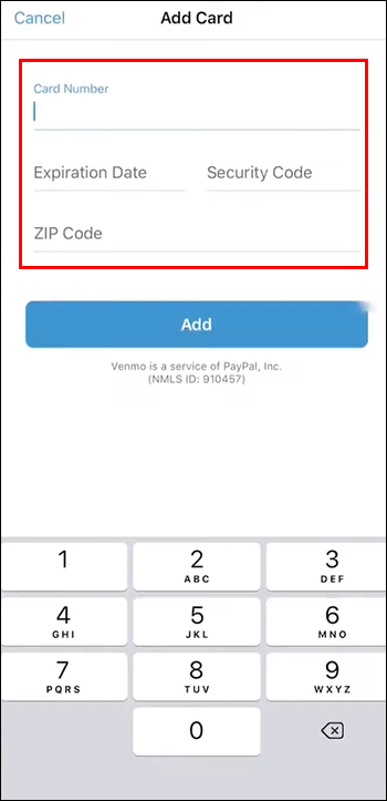 كيفية إضافة بطاقة الخصم إلى Venmo 6