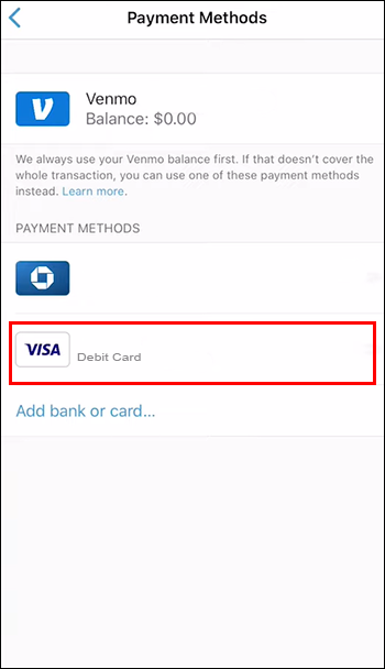 كيفية إضافة بطاقة الخصم إلى Venmo 8