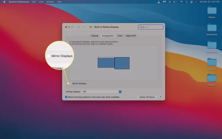 كيفية إعداد الشاشات المزدوجة على جهاز Mac 11