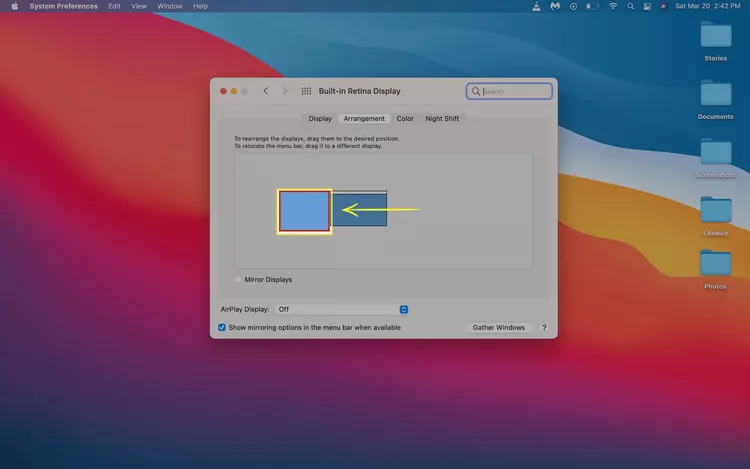كيفية إعداد الشاشات المزدوجة على جهاز Mac 13