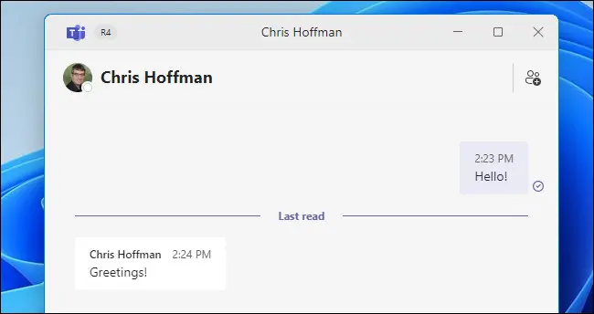 كيفية استخدام Teams Chat في Windows 11 8