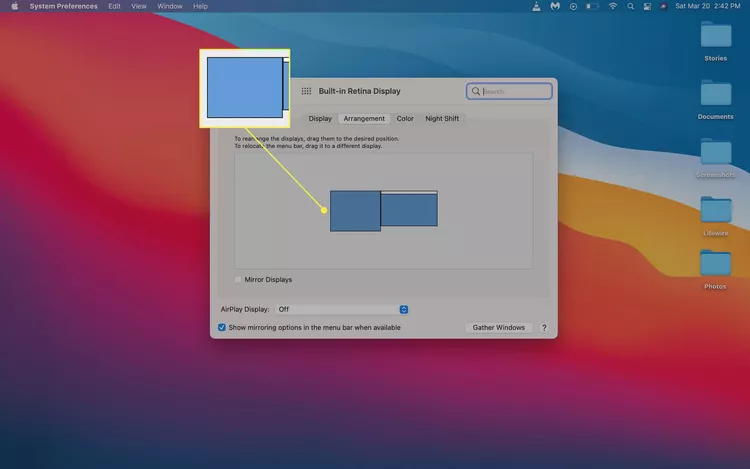 كيفية إعداد الشاشات المزدوجة على جهاز Mac 14