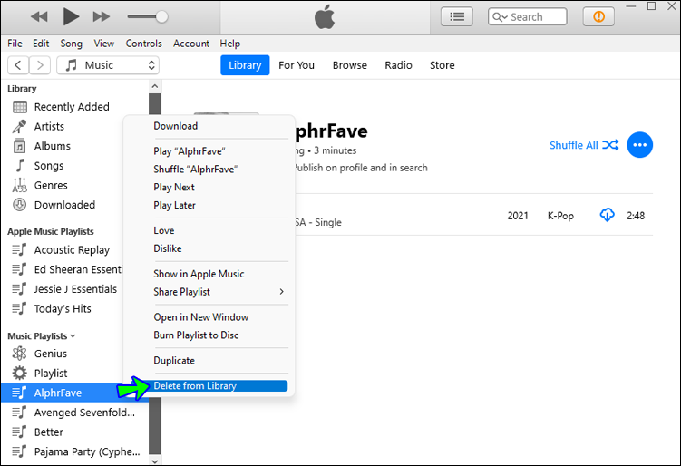 كيفية حذف قائمة التشغيل في Apple Music 12