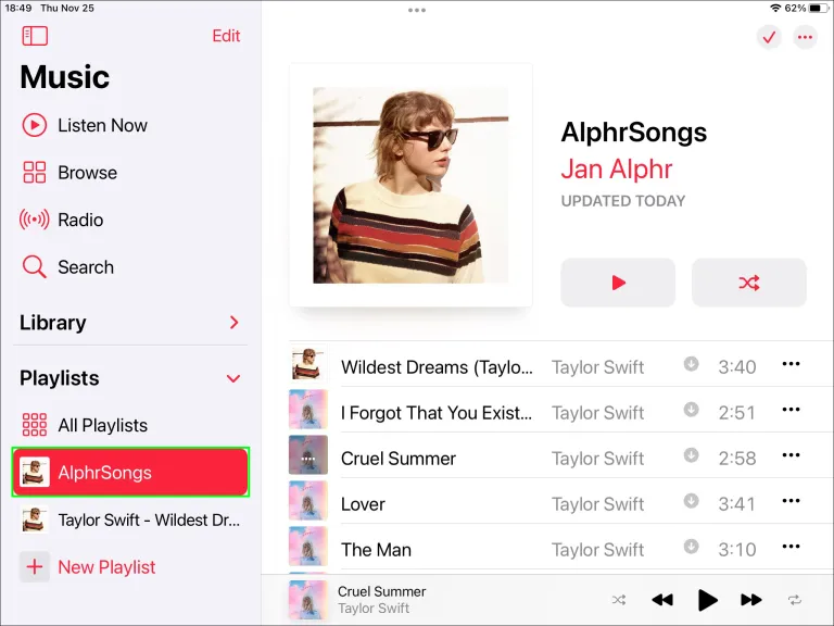 كيفية حذف قائمة التشغيل في Apple Music 16