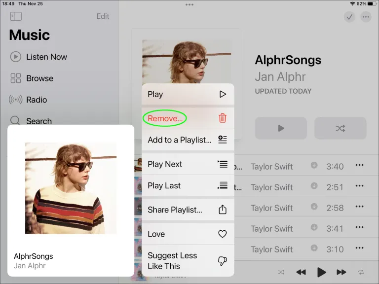 كيفية حذف قائمة التشغيل في Apple Music 17