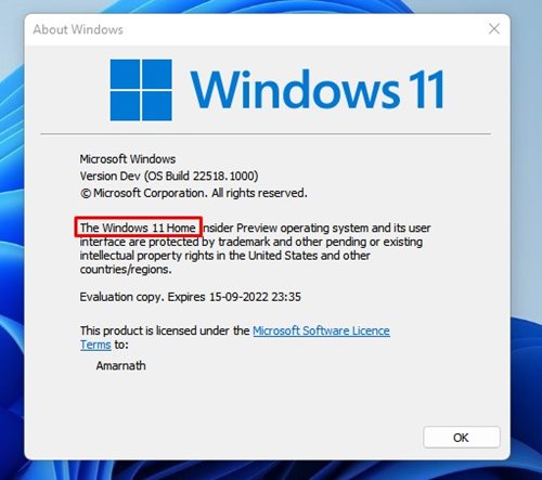 كيفية التحقق من إصدار Windows 11 (6 طرق) 3