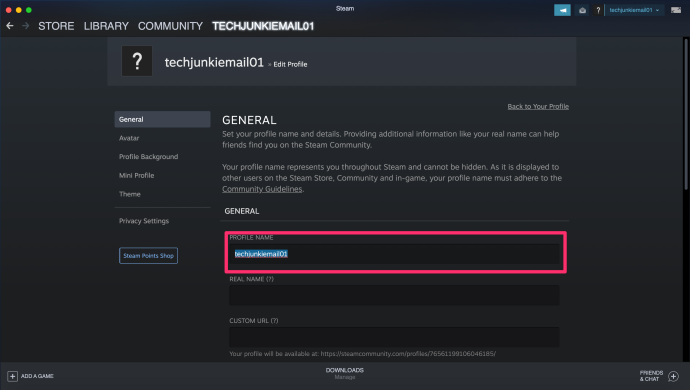 كيفية تغيير اسم حساب Steam الخاص بك 6