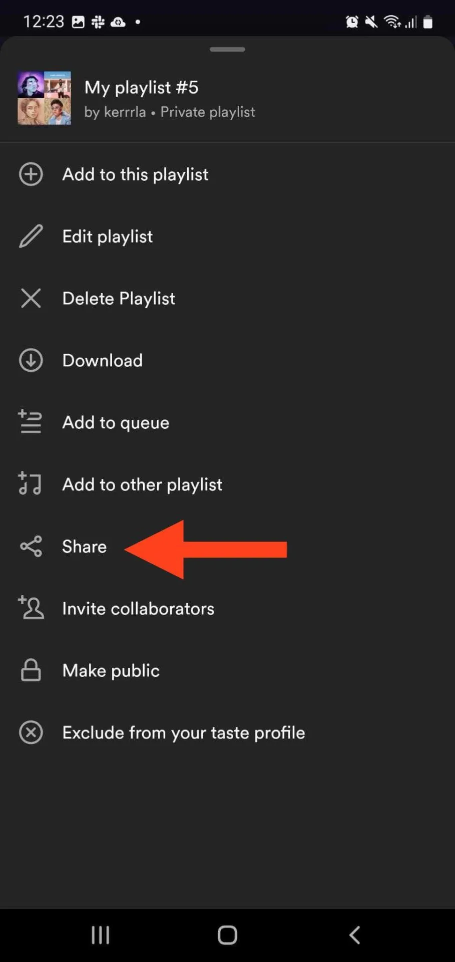 كيفية مشاركة قائمة تشغيل Spotify الخاصة بك 7
