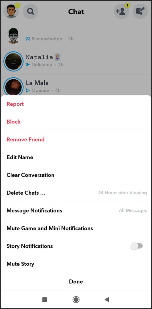 كيفية حظر وإلغاء حظر شخص ما على سناب شات 4