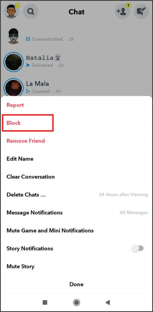 كيفية حظر وإلغاء حظر شخص ما على سناب شات 5