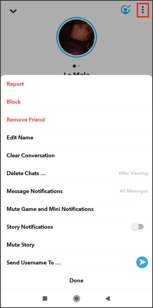 كيفية حظر وإلغاء حظر شخص ما على سناب شات 8