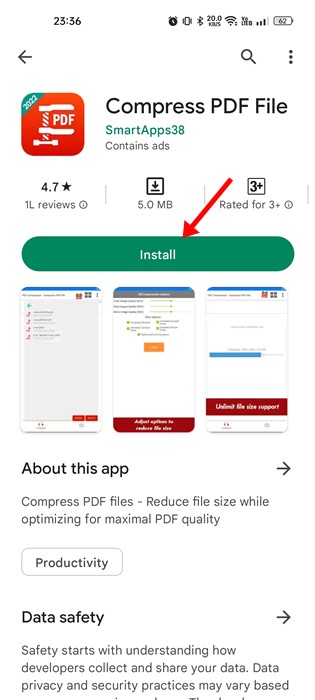 كيفية تقليل حجم ملف PDF على نظام Android في 2024 (ضغط PDF) 2