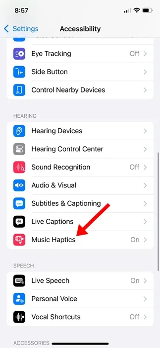 iPhone (iOS 18) で音楽触覚機能を有効にする方法 4