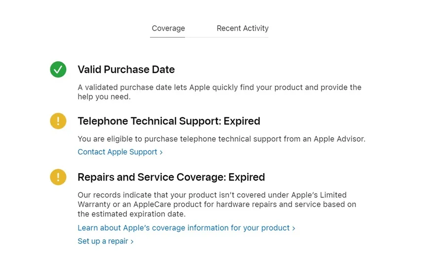طرق التحقق من حالة ضمان iPhone 4