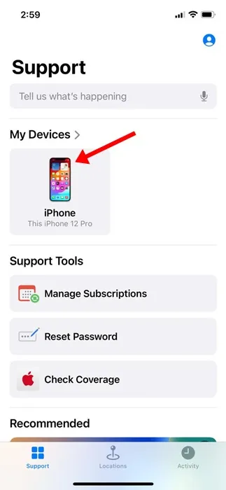 طرق التحقق من حالة ضمان iPhone 9