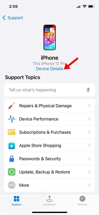 طرق التحقق من حالة ضمان iPhone 10